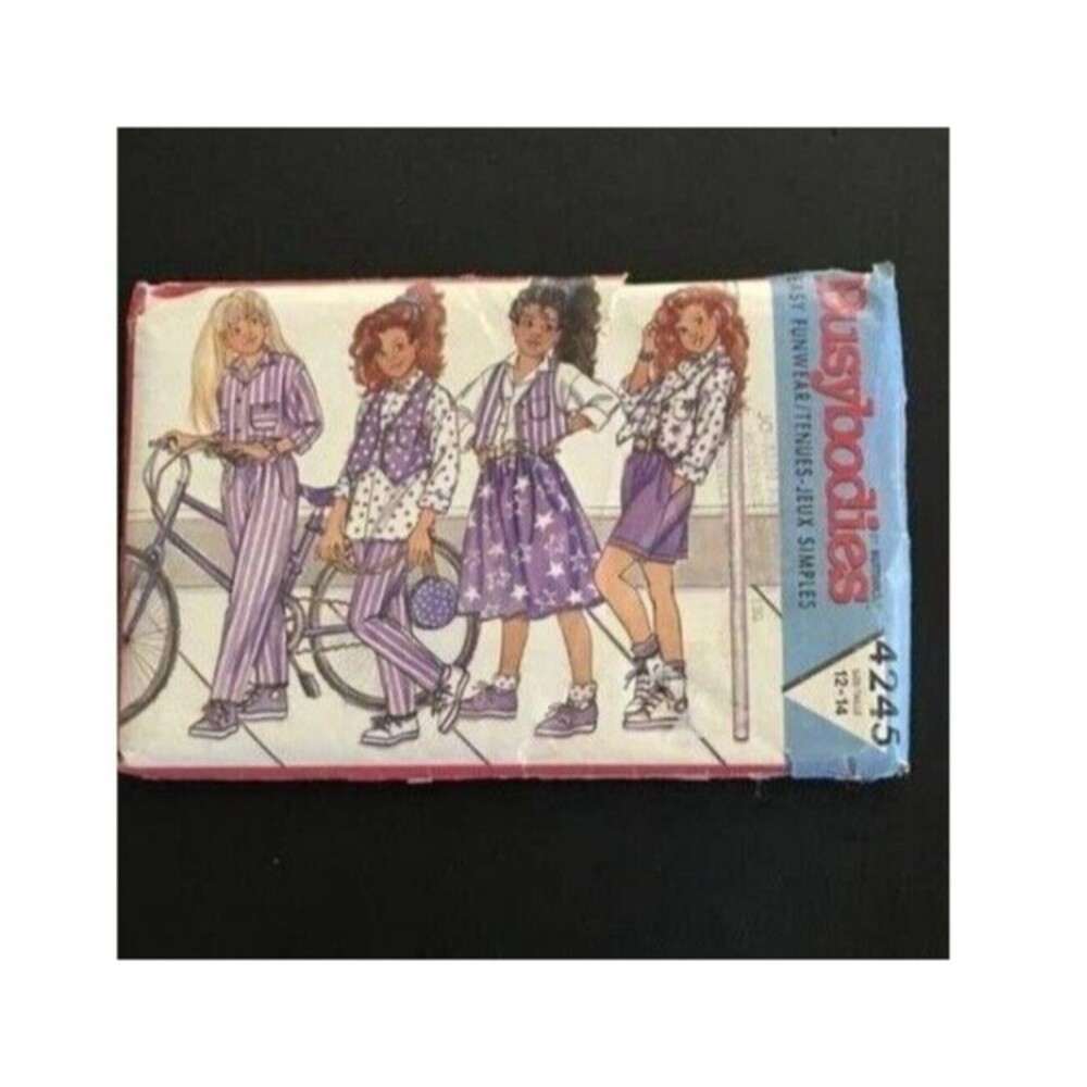#4245 Butterick Girls skirt top pants sewing pattern,size 12-14